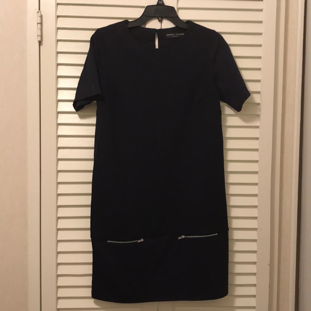 Easy work or casual dress - faux zip details. New